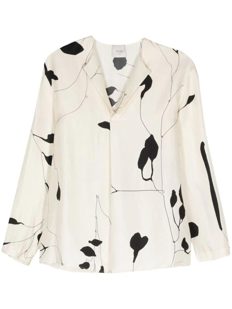 Alysi leaf-print blouse - Neutrals Cover