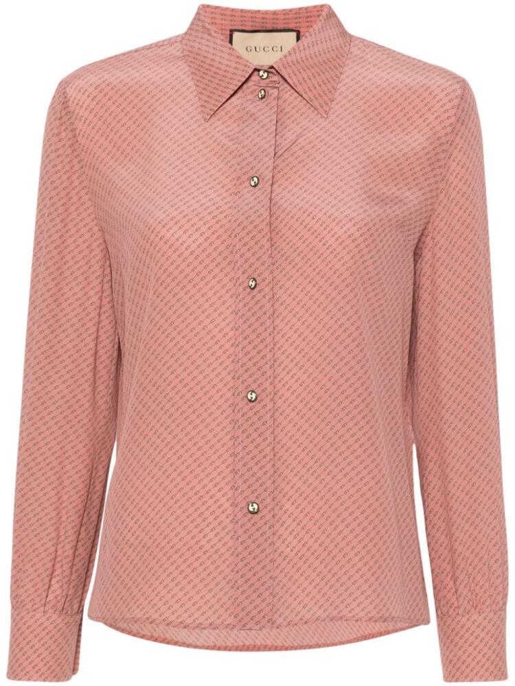 Gucci Micro G-print silk shirt - Pink Cover