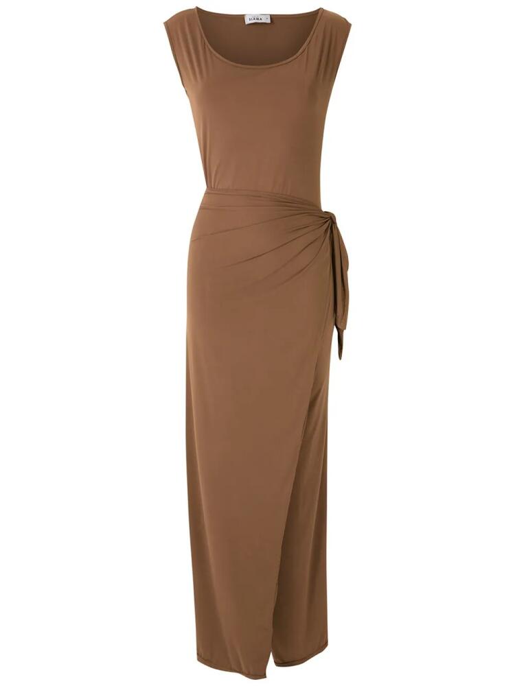 Amir Slama tied maxi dress - Brown Cover