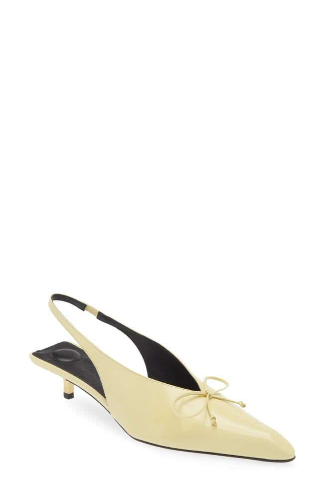 Jacquemus Cubisto Kitten Heel Slingback Pump in Pale Yellow Cover