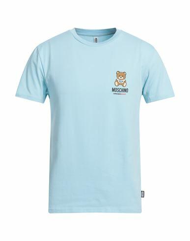 Moschino Man Undershirt Sky blue Cotton, Elastane Cover