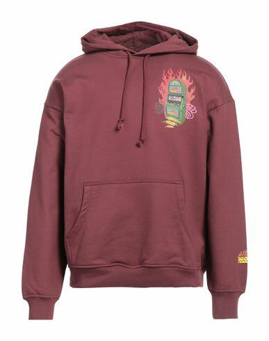 Rassvet Man Sweatshirt Burgundy Cotton Cover