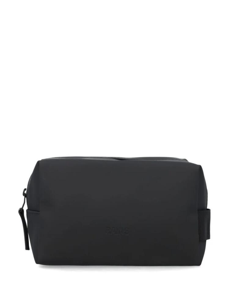 Rains logo-debossed wash bag - Black Cover