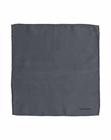 Ferragamo Man Scarf Steel grey Silk Cover