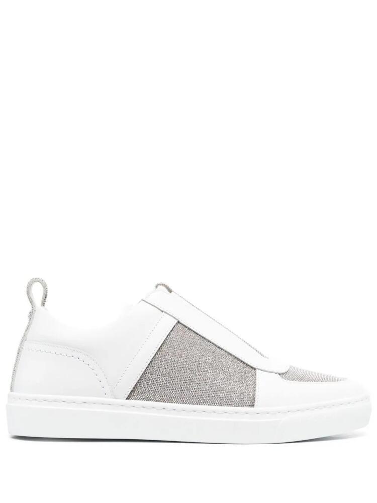 Fabiana Filippi panelled slip-on sneakers - White Cover