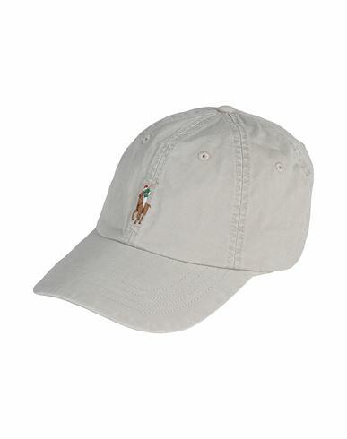 Polo Ralph Lauren Stretch-cotton Twill Ball Cap Hat Light grey Cotton, Elastane, Leather Cover