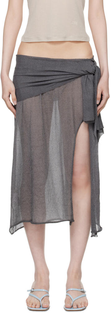 Paloma Wool Gray Dakota Midi Skirt Cover