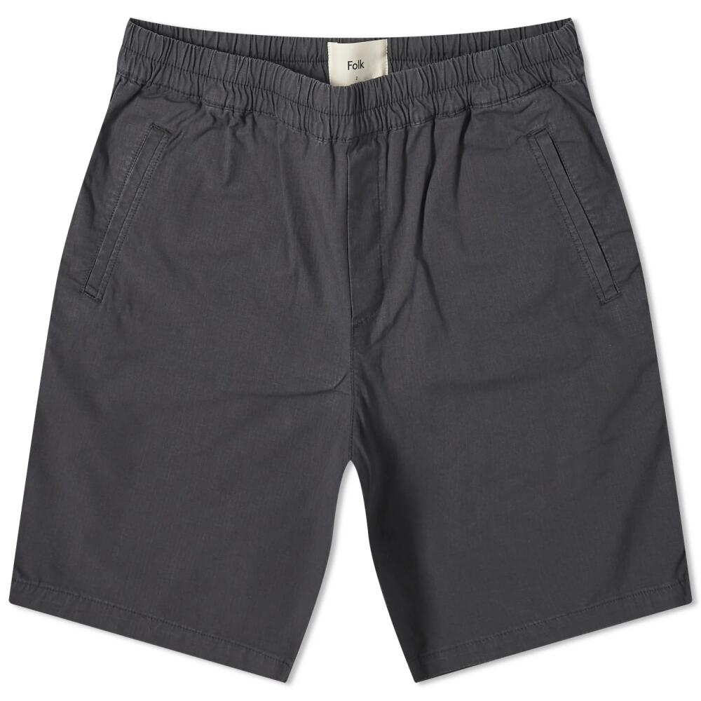 Folk Men's Ripstop Assembly Shorts in Graphite Cover