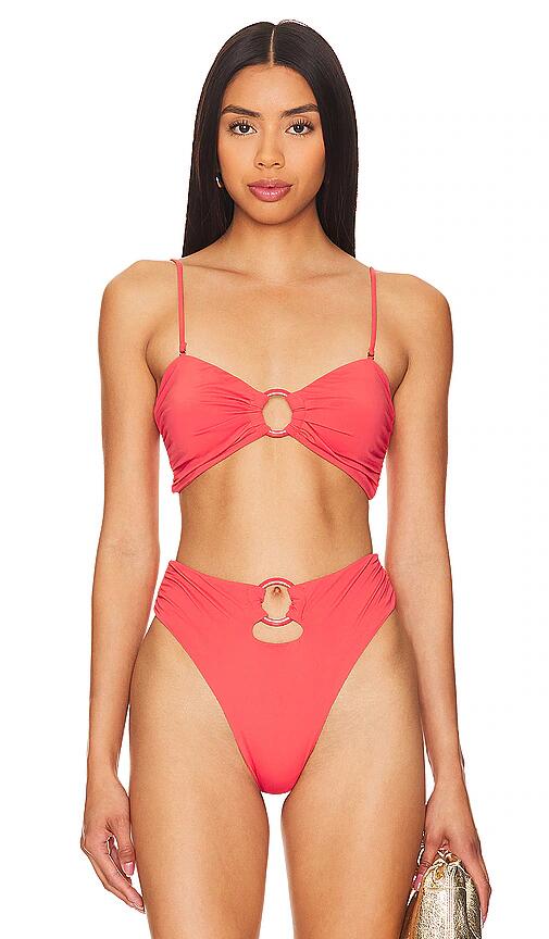 Riot Swim Pyla Bikini Top in Red Cover