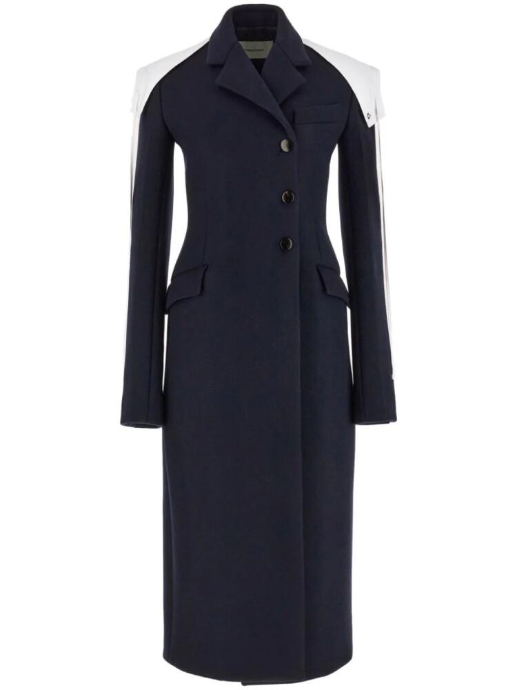 Ferragamo double-breated wool coat - Blue Cover