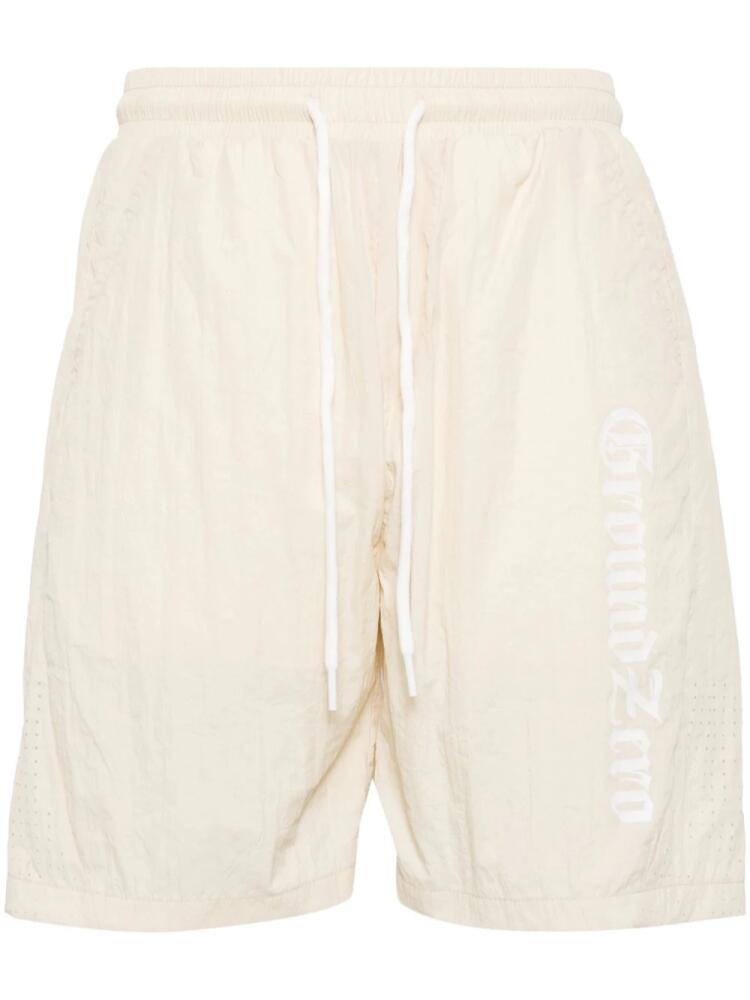 Ground Zero logo-print shorts - Neutrals Cover