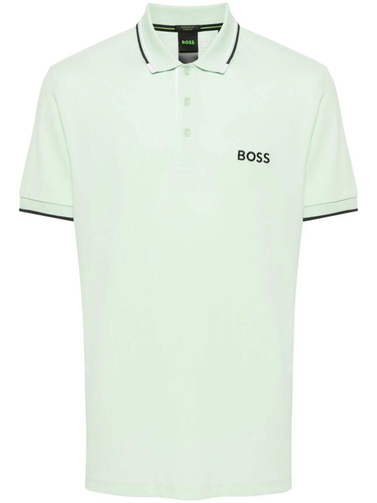 BOSS logo-embroidered polo shirt - Green Cover