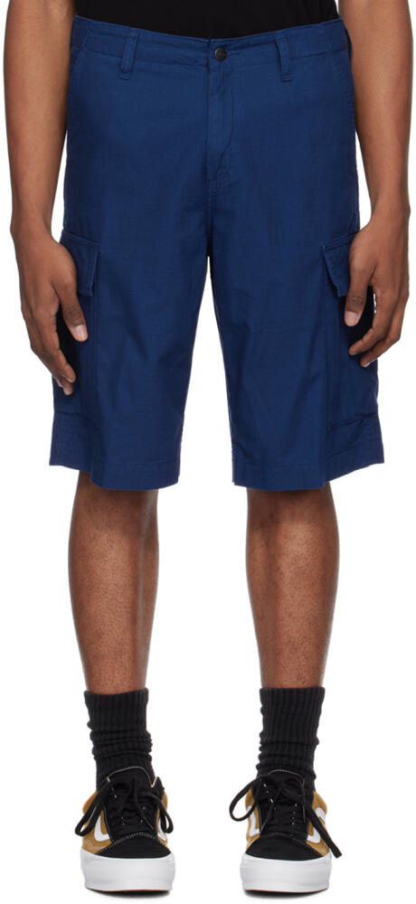 Carhartt Work In Progress Blue Regular Cargo Shorts Cover