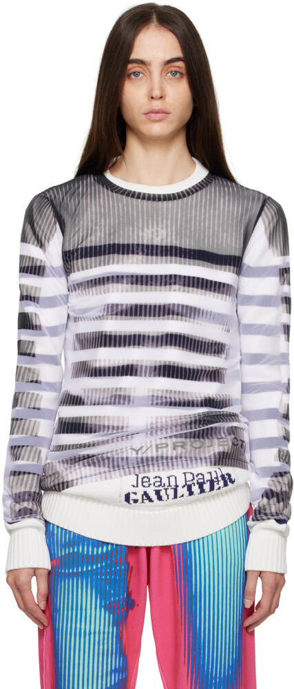 Y/Project Black & White Jean Paul Gaultier Edition Marinière Sweatshirt Cover