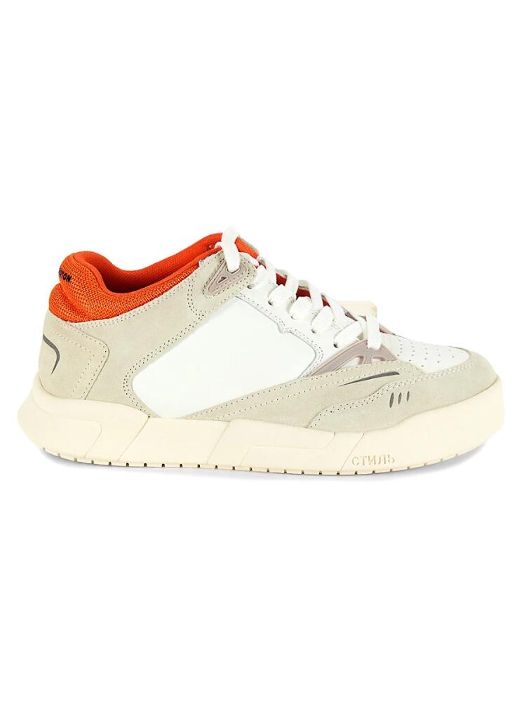 Heron Preston Men's Low Key Colorblock Sneakers - Orange Cover