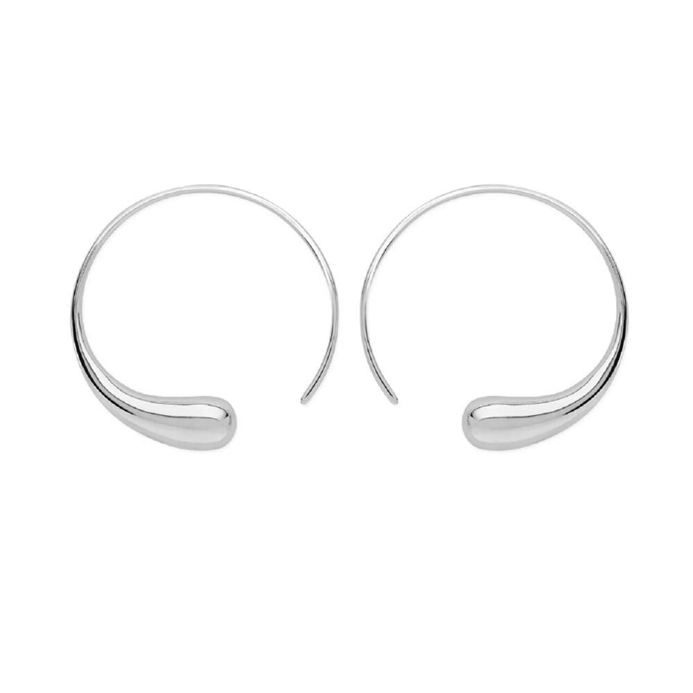 Lucy Quartermaine Large Luna Hoop Earrings in Sterling Silver Cover