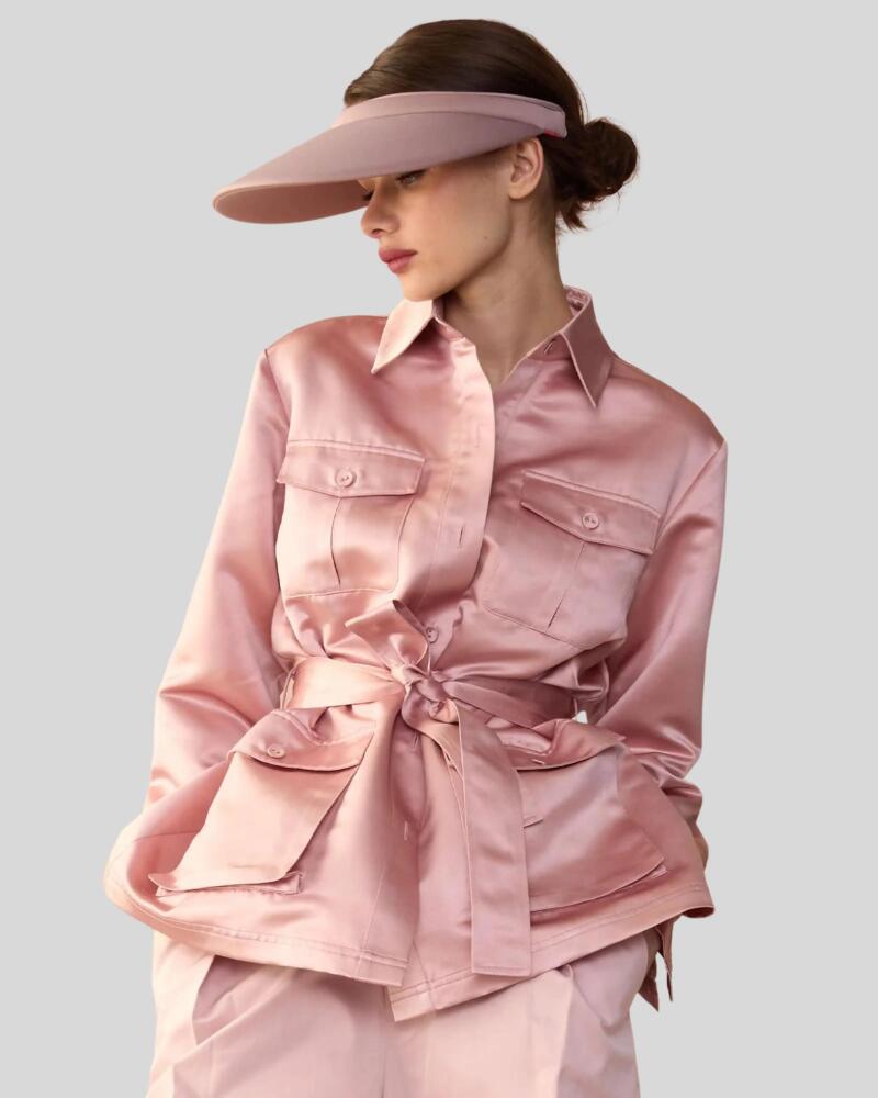 Cynthia Rowley Satin Safari Jacket in Pink Cover