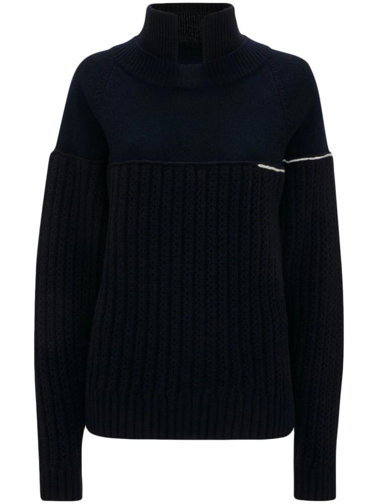 Victoria Beckham collar-detail wool jumper - Black Cover