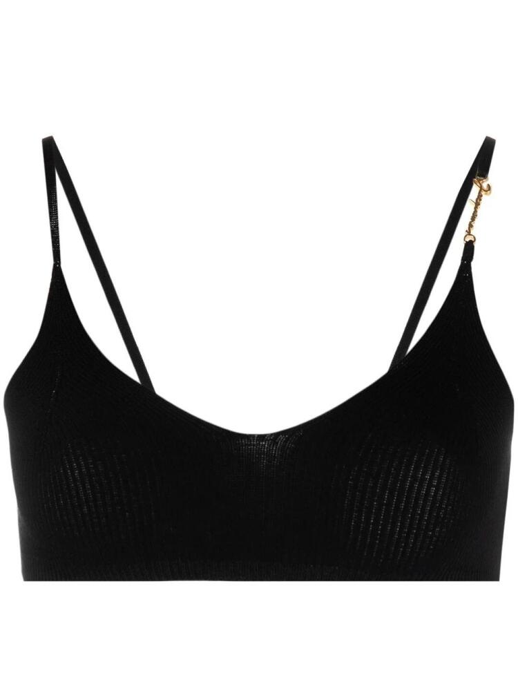 Jacquemus Le Bandeau Pralu knitted bralette - Black Cover