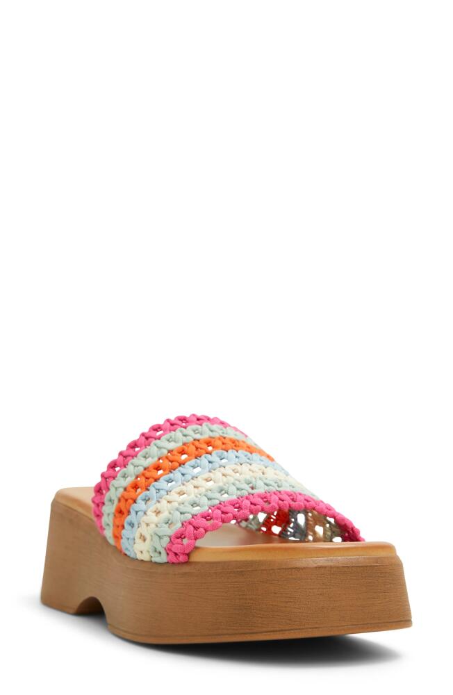 ALDO Yassu Platform Slide Sandal in Pink Multicolor Cover