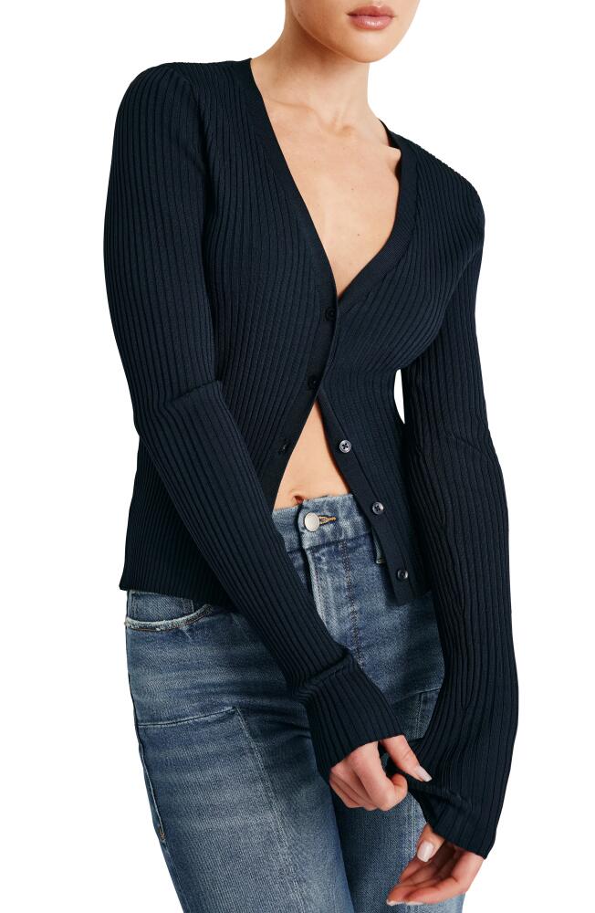 Good American Shine Rib Cardigan in New Navy002 Cover