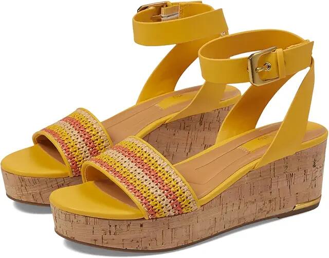 Franco Sarto Presley Platform Wedge Sandal (Yellow Orange Multi) Women's Sandals Cover