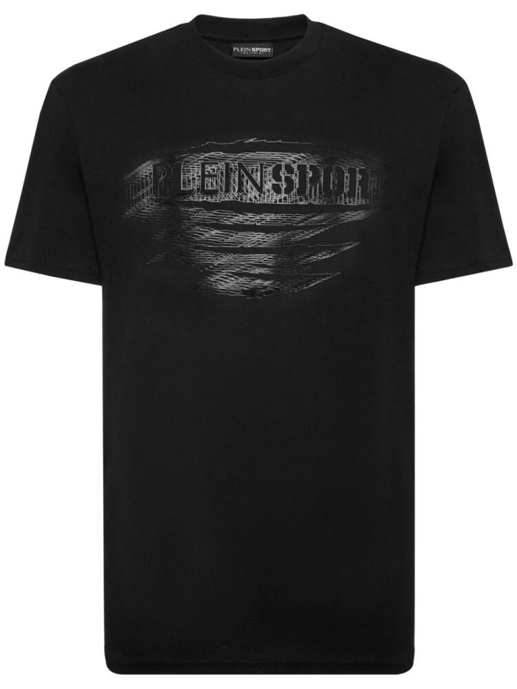 Plein Sport logo-print cotton T-shirt - Black Cover