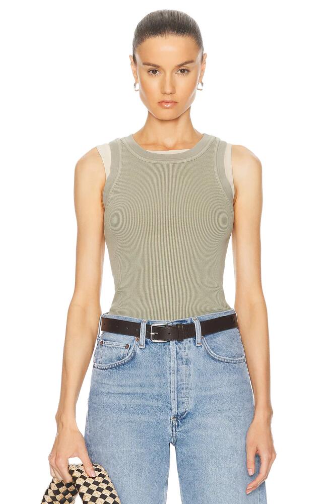 Citizens of Humanity Isabel Rib Tank in Olive Cover