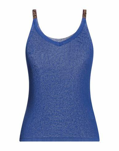 Max Mara Studio Woman Top Blue Cotton, Polyamide Cover