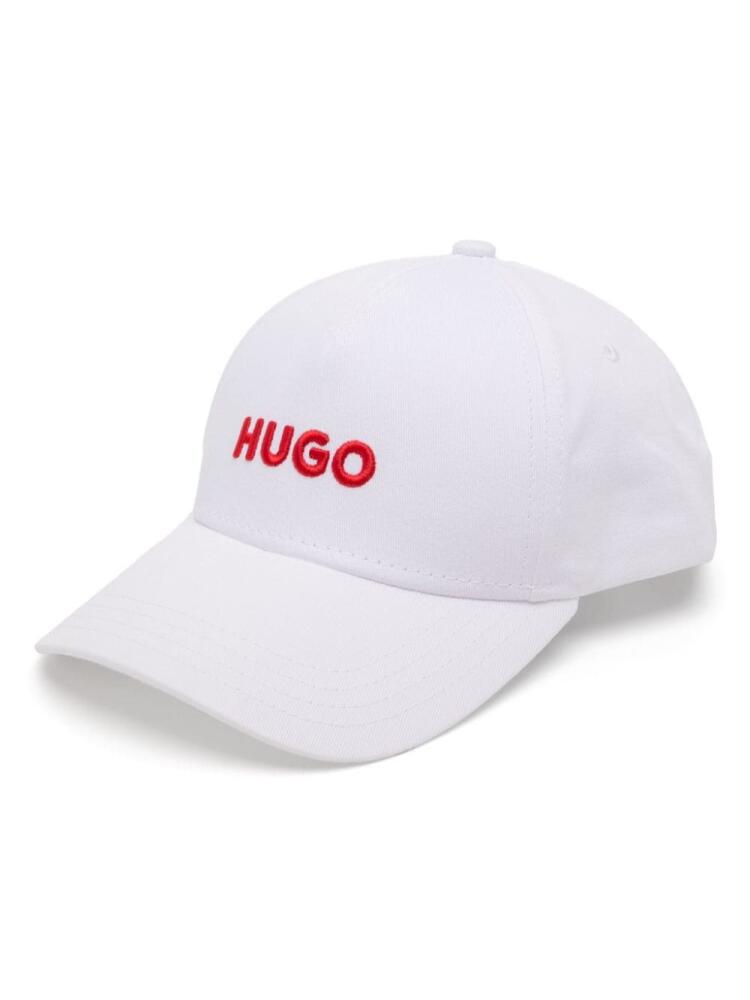 HUGO logo-embroidered cotton cap - White Cover