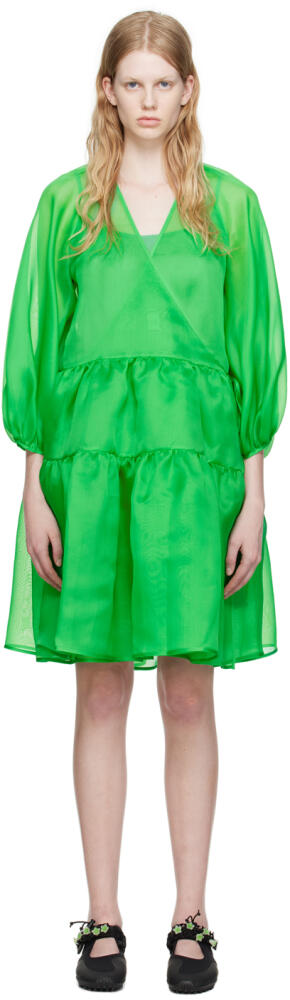 Cecilie Bahnsen Green Mirabelle Midi Dress Cover