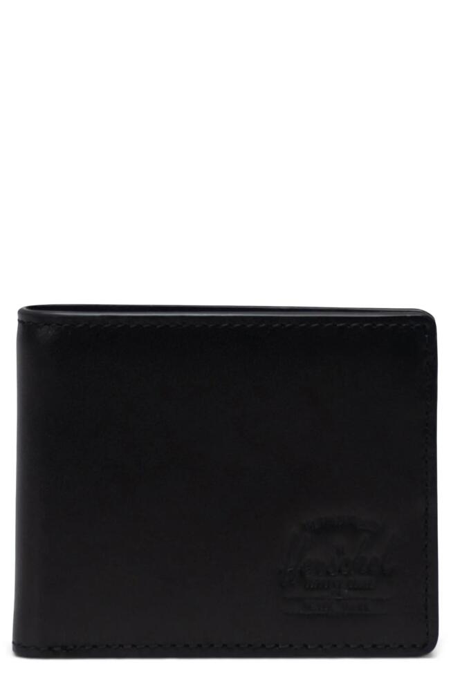 Herschel Supply Co. Hank RFID Leather Bifold Wallet in Black Cover