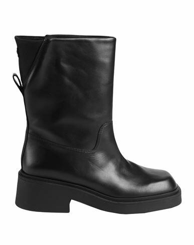 Furla Furla Attitude Mid Boot Woman Ankle boots Black Soft Leather, Lycra Cover