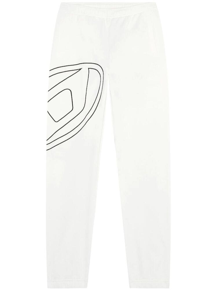 Diesel P-Marky-Megoval-D cotton track pants - White Cover