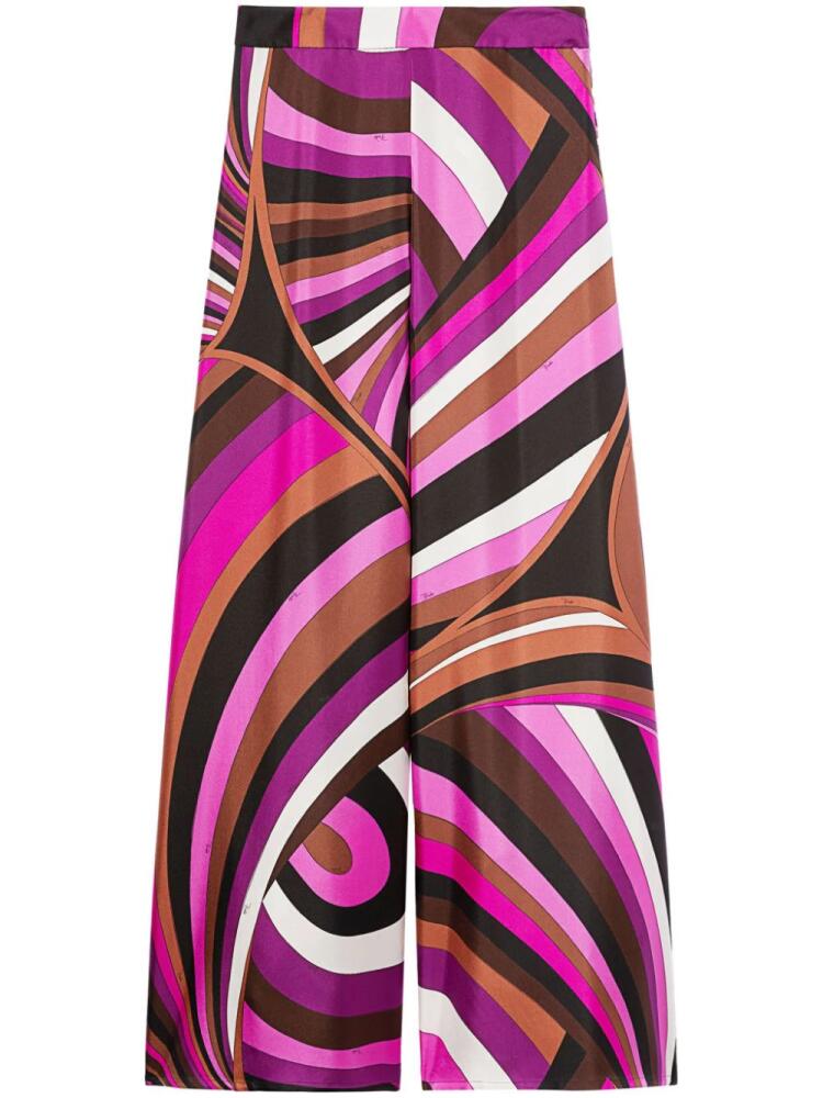 PUCCI Iride-print silk trousers - Purple Cover