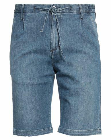 Berna Man Denim shorts Blue Cotton, Polyester, Elastane Cover