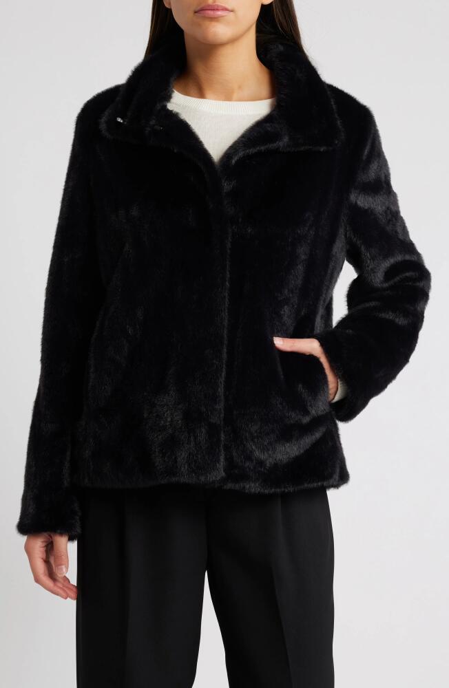 Via Spiga Faux Fur Jacket in Black Cover