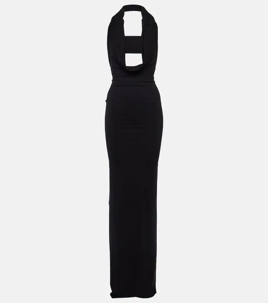 LaQuan Smith Ruched jersey gown Cover