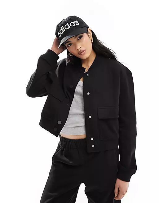 Mango cropped bomber jacket in black - part of a set Cover