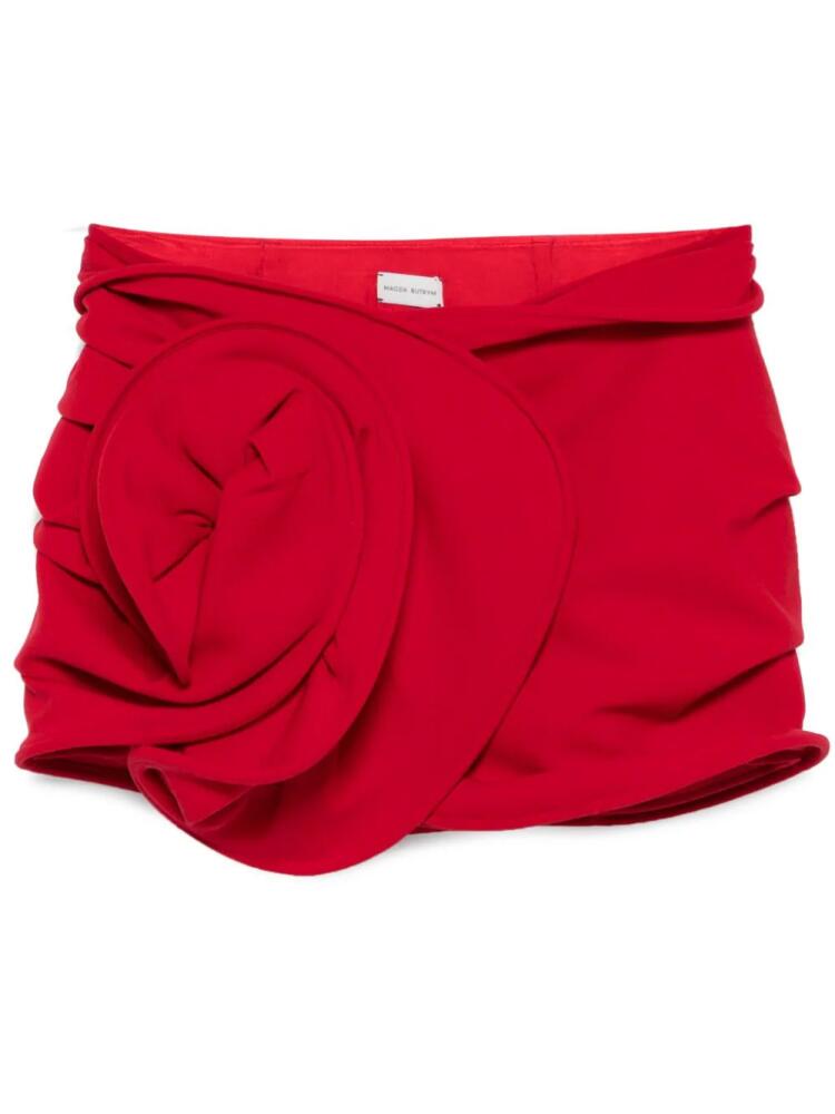 Magda Butrym floral-appliqué mini skirt - Red Cover