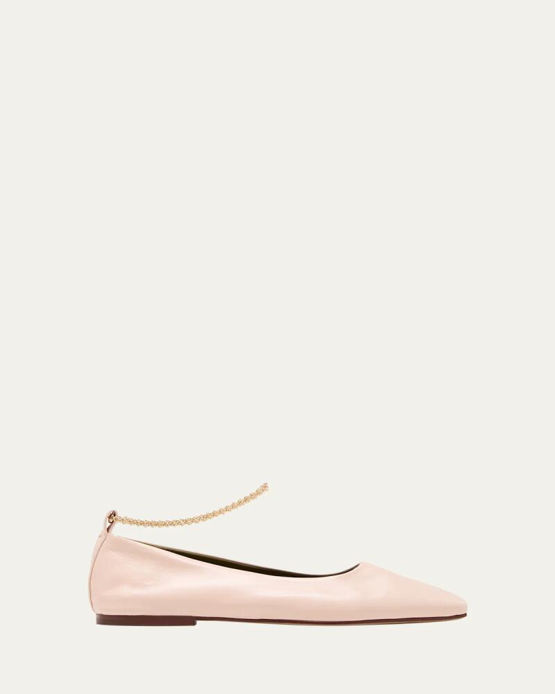 Maria Luca Augusta Ankle-Chain Leather Ballerina Flats Cover