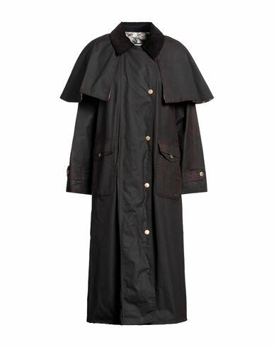 Barbour Woman Overcoat & Trench Coat Dark brown Cotton Cover