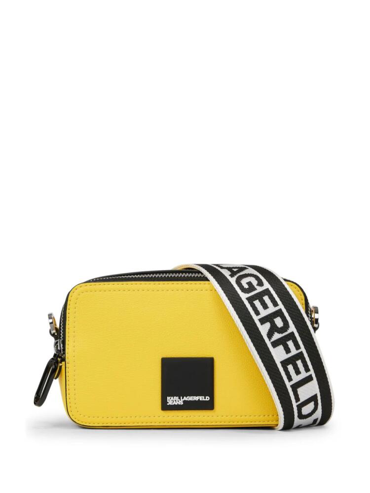 Karl Lagerfeld Jeans logo-appliquéd camera bag - Yellow Cover