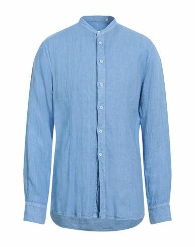 Daniele Alessandrini Homme Man Shirt Light blue Linen Cover