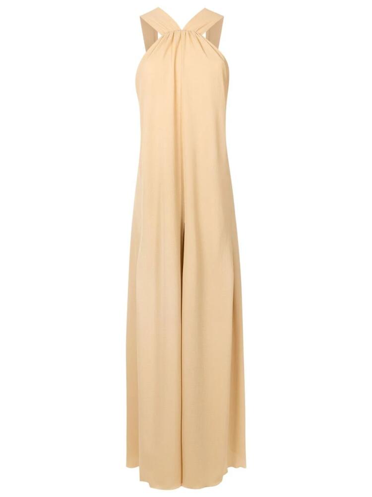 Olympiah sleeveless halterneck maxi dress - Neutrals Cover