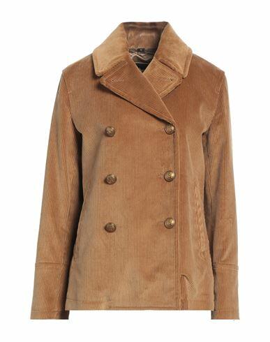 Sealup Woman Blazer Camel Cotton Cover