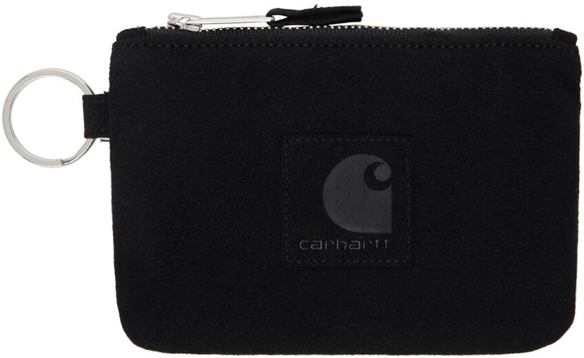 Carhartt Work In Progress Black Faux Suede Zip Wallet Cover