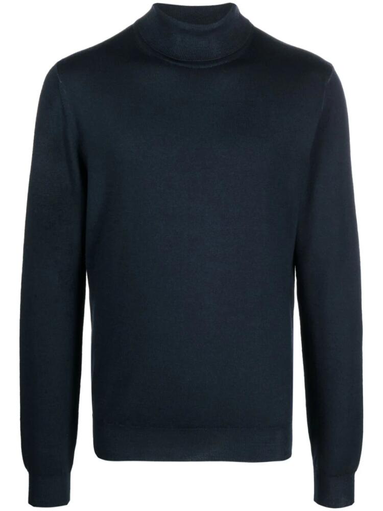 Boglioli roll-neck virgin-wool jumper - Blue Cover