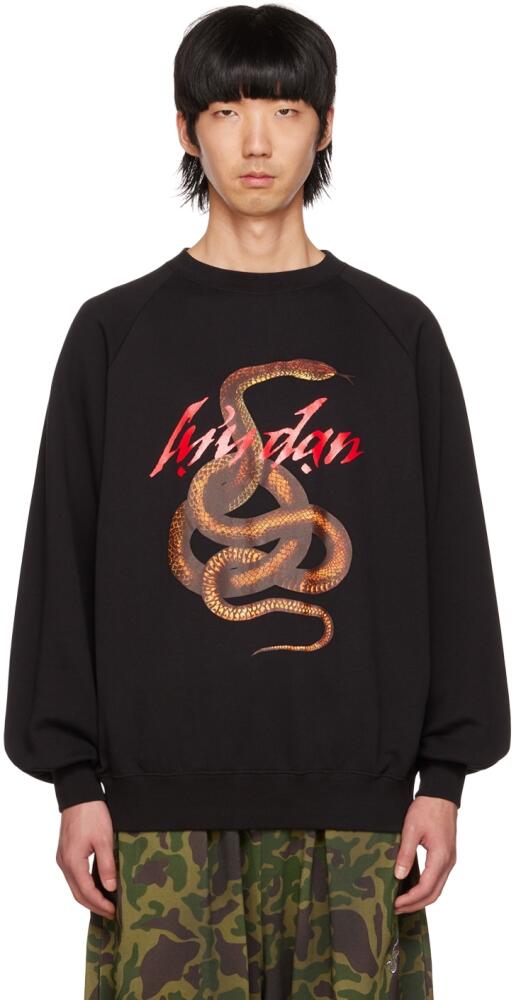 LU'U DAN Black Knotted Snake Sweatshirt Cover