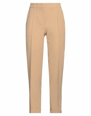 Moschino Woman Pants Sand Polyester, Polyurethane Cover